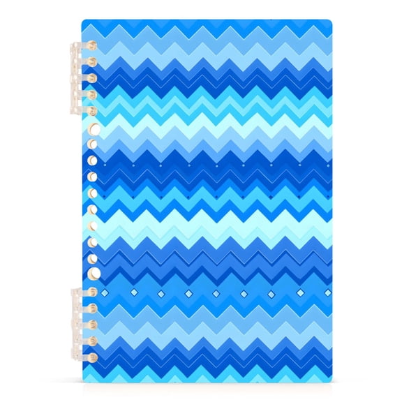 joogoo A5 Spiral Journal Notebook Blue Zigzag College Ruled Notebooks 8.3" x 5.7" 1 PC
