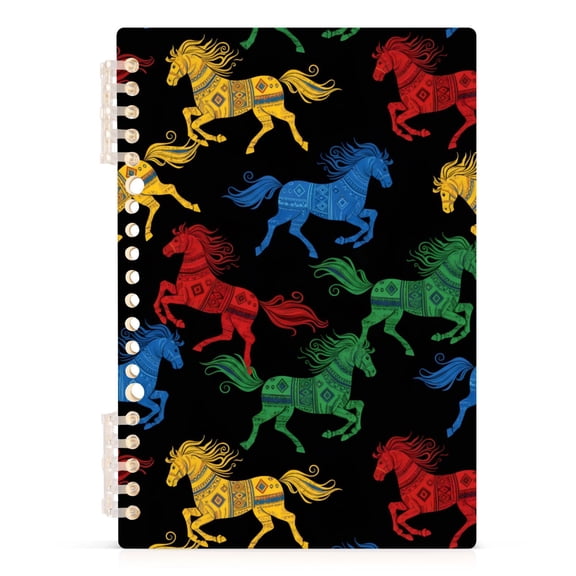 joogoo A5 Spiral Journal Notebook Bohemia Horses College Ruled Notebooks 8.3" x 5.7" 1 PC