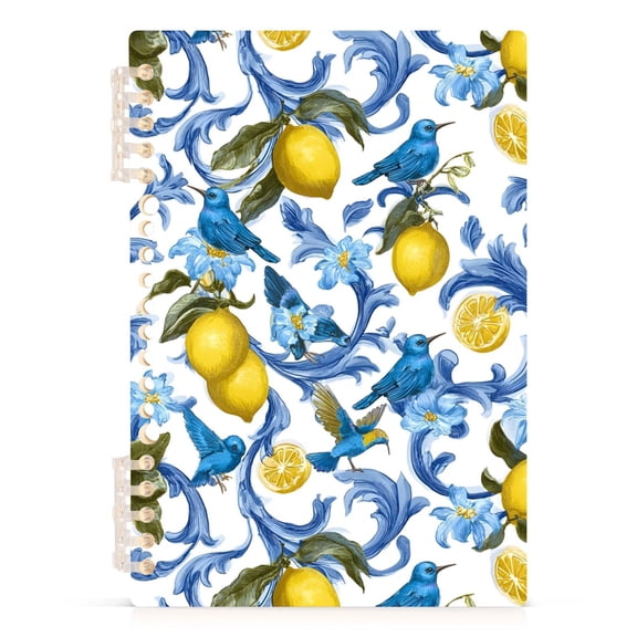 joogoo A5 Spiral Journal Notebook Bohemia Lemon Birds College Ruled Notebooks 8.3" x 5.7" 1 PC