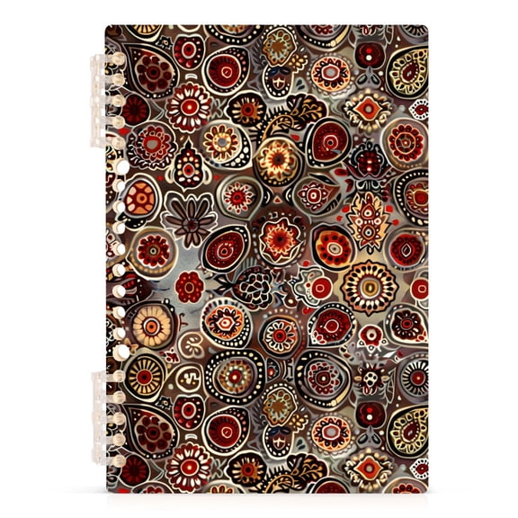 joogoo A5 Spiral Journal Notebook Bohemian Mandala Paisley Rustic College Ruled Notebooks 8.3" x 5.7" 1 PC