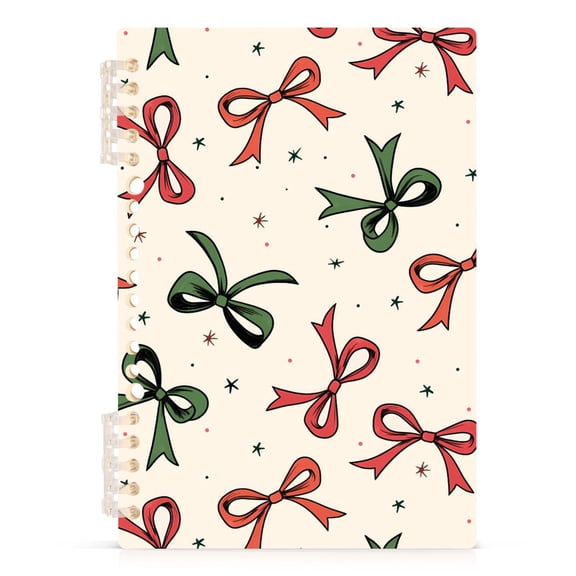 joogoo A5 Spiral Journal Notebook Bow Green Red College Ruled Notebooks 8.3" x 5.7" 1 PC