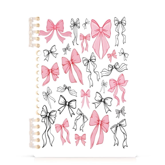 joogoo A5 Spiral Journal Notebook Bow1 College Ruled Notebooks 8.3" x 5.7" 1 PC