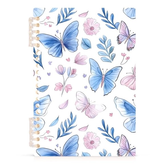 joogoo A5 Spiral Journal Notebook Butterfly Floral College Ruled Notebooks 8.3" x 5.7" 1 PC