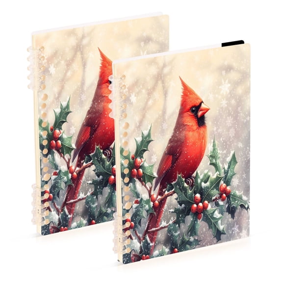 joogoo A5 Spiral Journal Notebook Cardinal on Fir Berry College Ruled Notebooks 8.3" x 5.7" 2 PCs