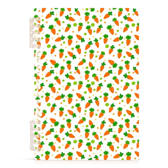 joogoo A5 Spiral Journal Notebook Carrots Polka Dots College Ruled Notebooks 8.3" x 5.7" 1 PC