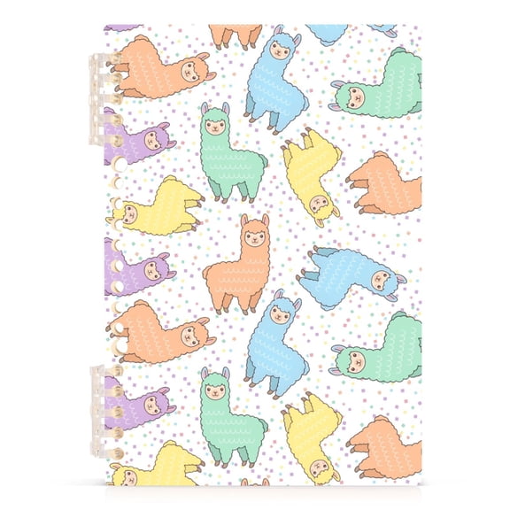 joogoo A5 Spiral Journal Notebook Cartoon Alpaca College Ruled Notebooks 8.3" x 5.7" 1 PC