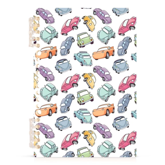 joogoo A5 Spiral Journal Notebook Cartoon Cars College Ruled Notebooks 8.3" x 5.7" 1 PC
