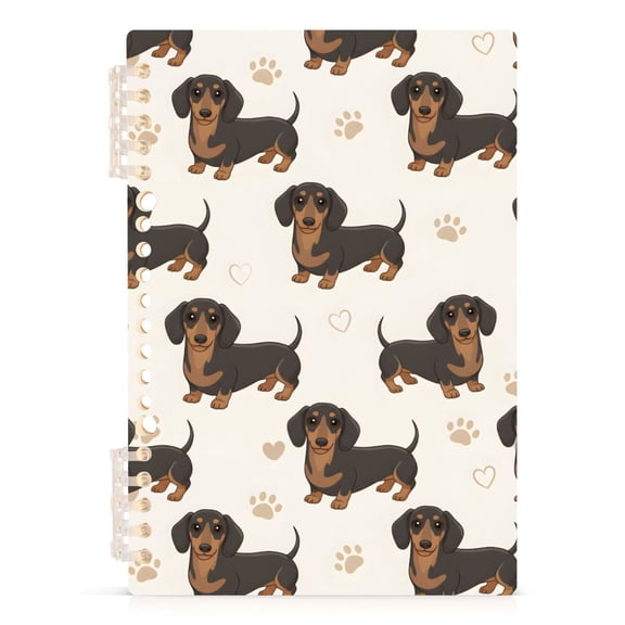 joogoo A5 Spiral Journal Notebook Cartoon Dachshund Dogs College Ruled Notebooks 8.3" x 5.7" 1 PC
