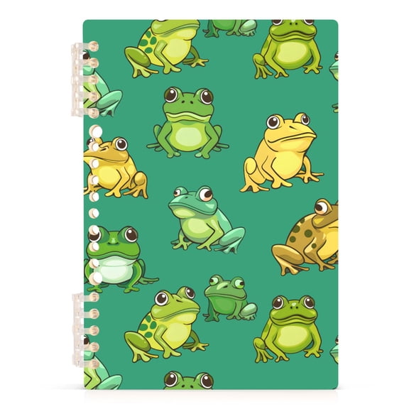 joogoo A5 Spiral Journal Notebook Cartoon Frog College Ruled Notebooks 8.3" x 5.7" 1 PC