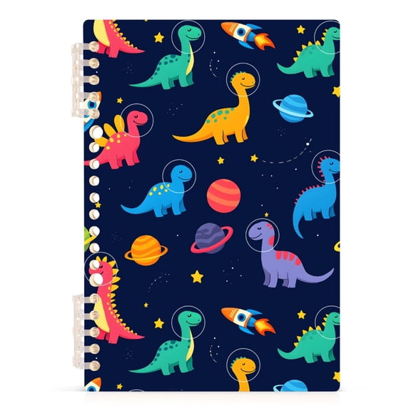 joogoo A5 Spiral Journal Notebook Cartoon Planet Dinosaur College Ruled Notebooks 8.3" x 5.7" 1 PC