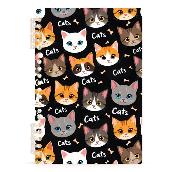 joogoo A5 Spiral Journal Notebook Cat Bones College Ruled Notebooks 8.3" x 5.7" 1 PC