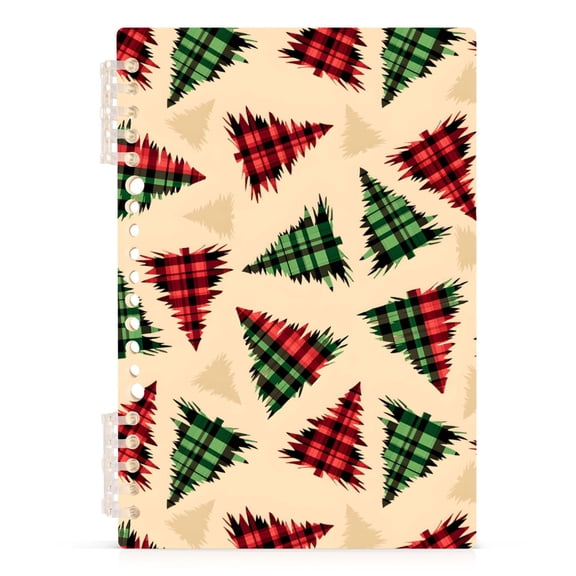 joogoo A5 Spiral Journal Notebook Checkered Christmas Tree College Ruled Notebooks 8.3" x 5.7" 1 PC