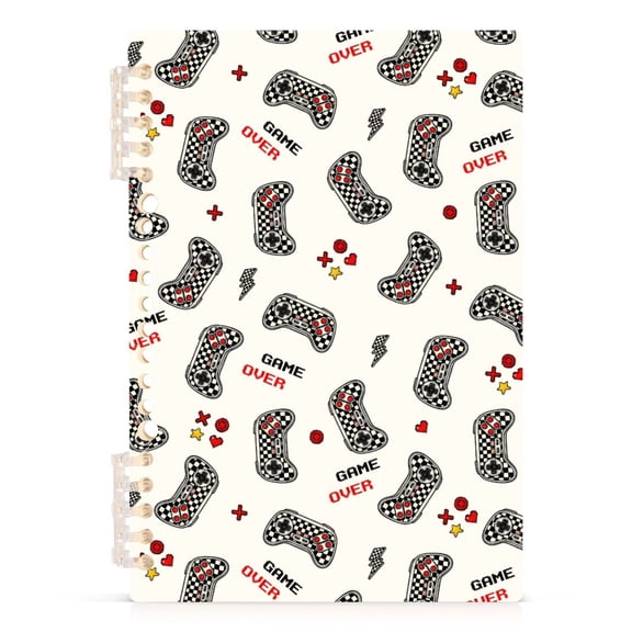 joogoo A5 Spiral Journal Notebook Checkered Game Controller College Ruled Notebooks 8.3" x 5.7" 1 PC