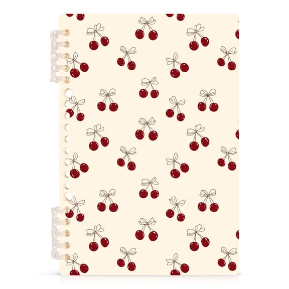 joogoo A5 Spiral Journal Notebook Cherry Bows College Ruled Notebooks 8.3" x 5.7" 1 PC
