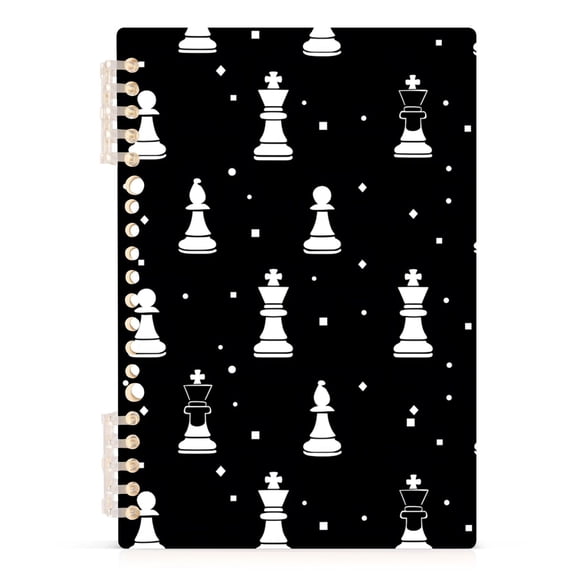 joogoo A5 Spiral Journal Notebook Chess Pattern College Ruled Notebooks 8.3" x 5.7" 1 PC