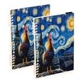 thumbnail image 1 of joogoo A5 Spiral Journal Notebook Chicken Oil Paint College Ruled Notebooks 8.3" x 5.7" 2 PCs, 1 of 8