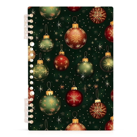 joogoo A5 Spiral Journal Notebook Christmas Balls College Ruled Notebooks 8.3" x 5.7" 1 PC