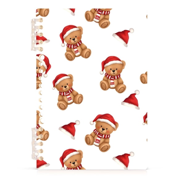 joogoo A5 Spiral Journal Notebook Christmas Bears College Ruled Notebooks 8.3" x 5.7" 1 PC