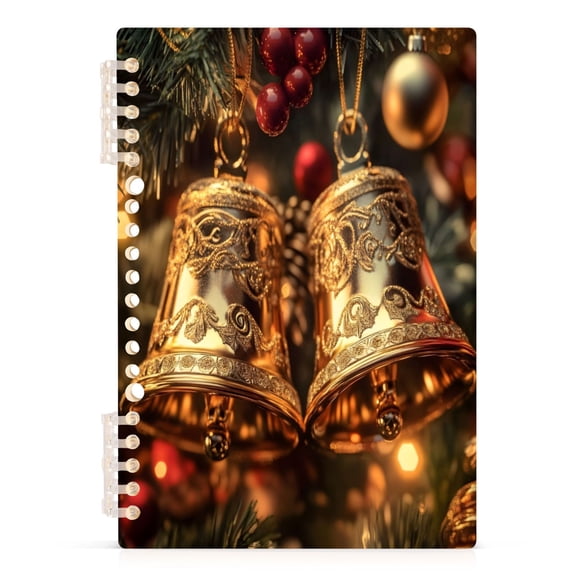 joogoo A5 Spiral Journal Notebook Christmas Bell College Ruled Notebooks 8.3" x 5.7" 1 PC