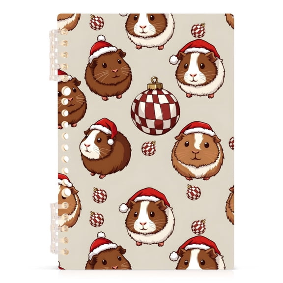 joogoo A5 Spiral Journal Notebook Christmas Capybara College Ruled Notebooks 8.3" x 5.7" 1 PC