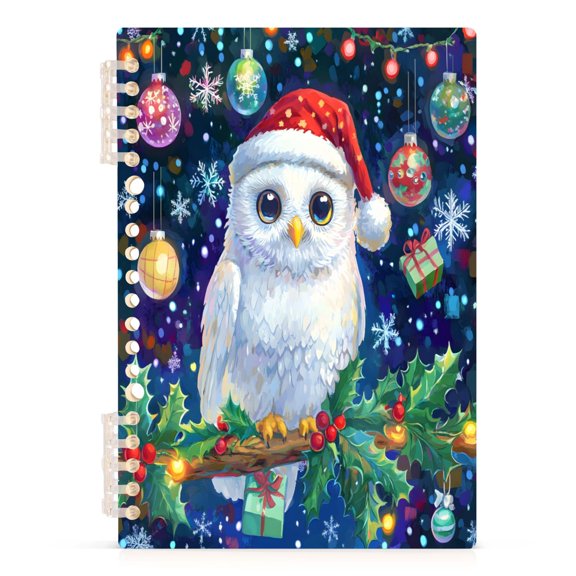 joogoo A5 Spiral Journal Notebook Christmas Cute Owl College Ruled Notebooks 8.3" x 5.7" 1 PC