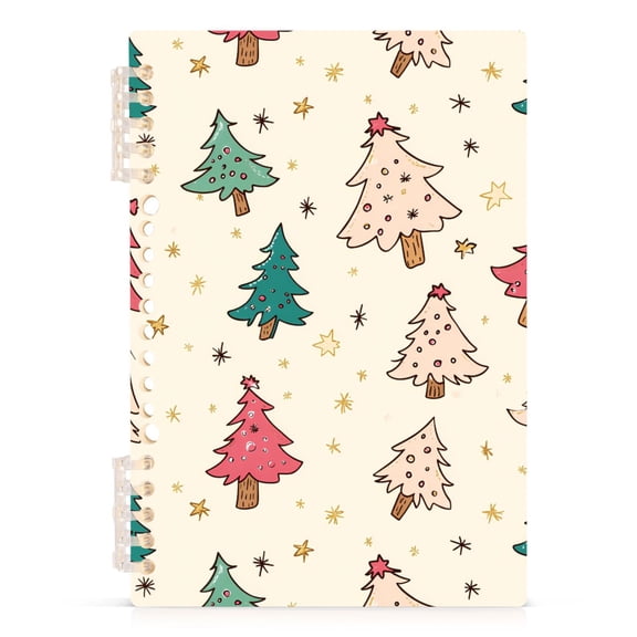 joogoo A5 Spiral Journal Notebook Christmas Cute Trees College Ruled Notebooks 8.3" x 5.7" 1 PC