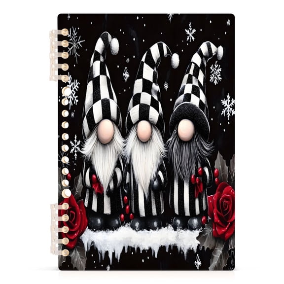 joogoo A5 Spiral Journal Notebook Christmas Gnomes-2 College Ruled Notebooks 8.3" x 5.7" 1 PC