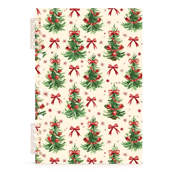 joogoo A5 Spiral Journal Notebook Christmas Tree Bows College Ruled Notebooks 8.3" x 5.7" 1 PC