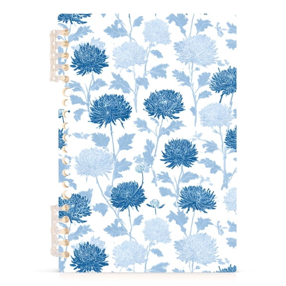 joogoo A5 Spiral Journal Notebook Chrysanthemum Flower College Ruled Notebooks 8.3" x 5.7" 1 PC