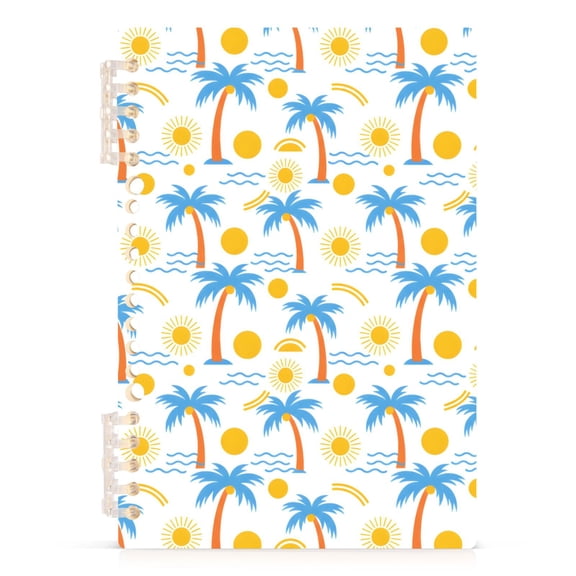 joogoo A5 Spiral Journal Notebook Coconut Palm Sun College Ruled Notebooks 8.3" x 5.7" 1 PC