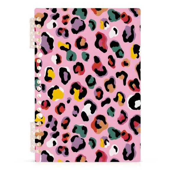 joogoo A5 Spiral Journal Notebook Colorful Leopard College Ruled Notebooks 8.3" x 5.7" 1 PC