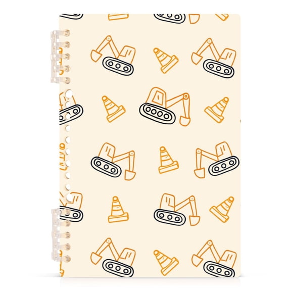 joogoo A5 Spiral Journal Notebook Construction Excavator Vehicles College Ruled Notebooks 8.3" x 5.7" 1 PC