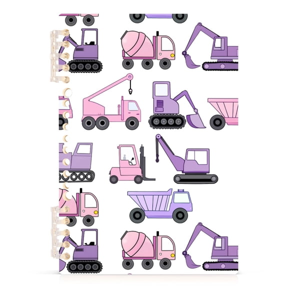 joogoo A5 Spiral Journal Notebook Construction Vehicles College Ruled Notebooks 8.3" x 5.7" 1 PC