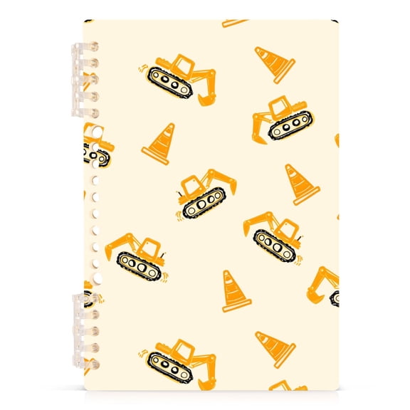 joogoo A5 Spiral Journal Notebook Construction Vehicles Excavator College Ruled Notebooks 8.3" x 5.7" 1 PC
