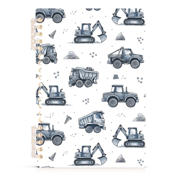 joogoo A5 Spiral Journal Notebook Construction Vintage Trucks College Ruled Notebooks 8.3" x 5.7" 1 PC