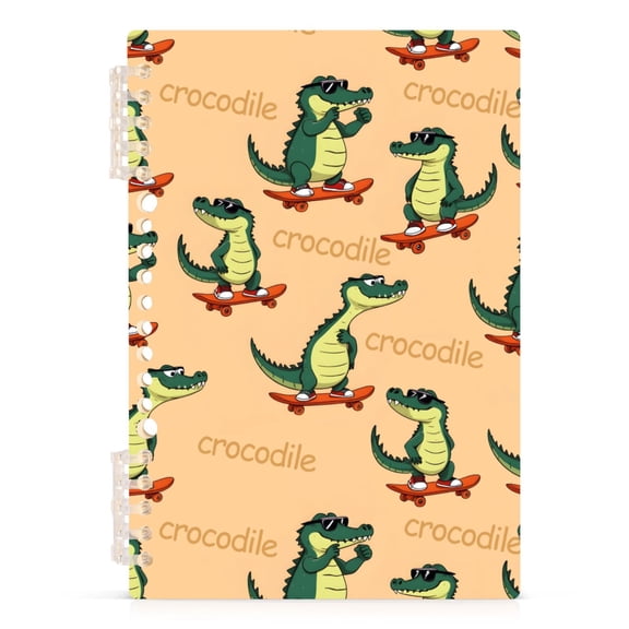 joogoo A5 Spiral Journal Notebook Crocodile Skating College Ruled Notebooks 8.3" x 5.7" 1 PC