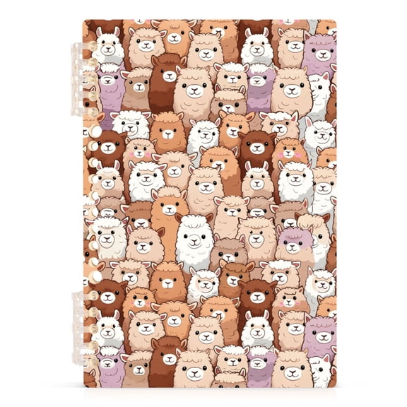 joogoo A5 Spiral Journal Notebook Cute Alpacas College Ruled Notebooks 8.3" x 5.7" 1 PC