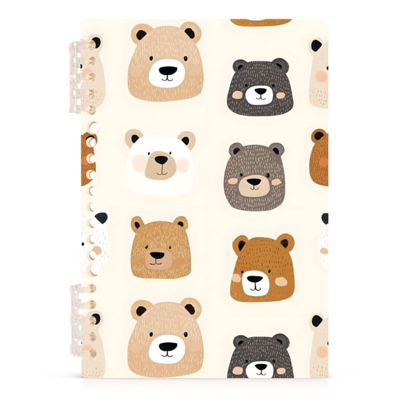 joogoo A5 Spiral Journal Notebook Cute Bears College Ruled Notebooks 8.3" x 5.7" 1 PC