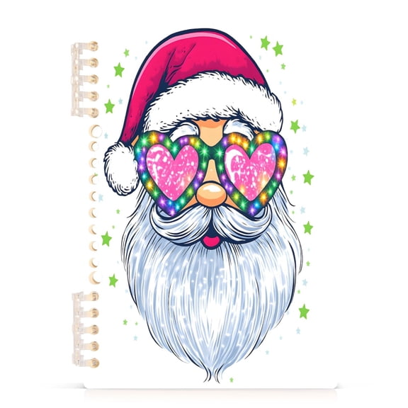 joogoo A5 Spiral Journal Notebook Cute Christmas Santa Claus College Ruled Notebooks 8.3" x 5.7" 1 PC