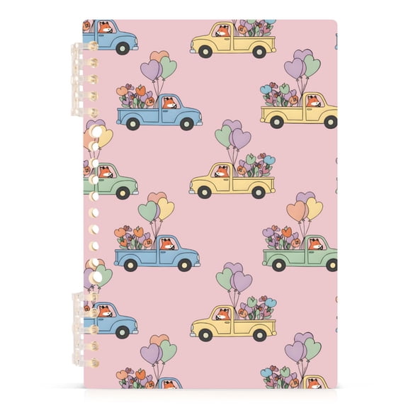 joogoo A5 Spiral Journal Notebook Cute Fox Driving College Ruled Notebooks 8.3" x 5.7" 1 PC