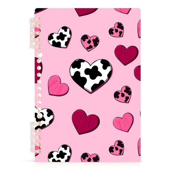 joogoo A5 Spiral Journal Notebook Cute Hearts College Ruled Notebooks 8.3" x 5.7" 1 PC