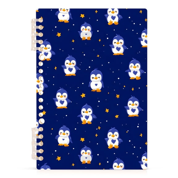 joogoo A5 Spiral Journal Notebook Cute Penguins College Ruled Notebooks 8.3" x 5.7" 1 PC