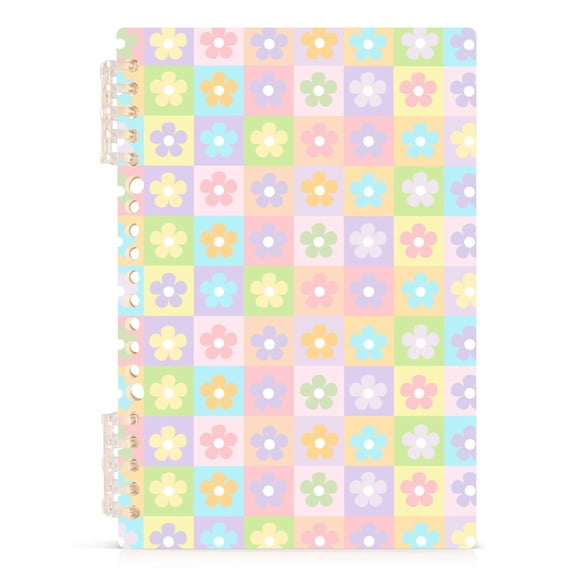 joogoo A5 Spiral Journal Notebook Cute Small Flowers College Ruled Notebooks 8.3" x 5.7" 1 PC