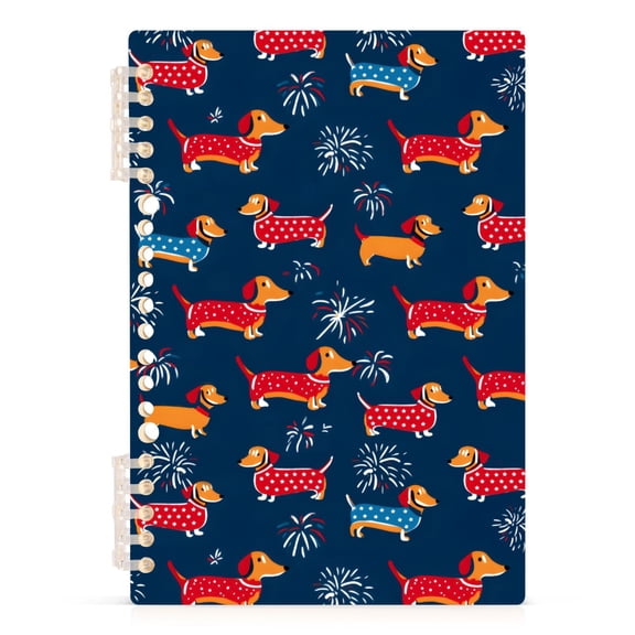 joogoo A5 Spiral Journal Notebook Dachshund Cute Dogs College Ruled Notebooks 8.3" x 5.7" 1 PC