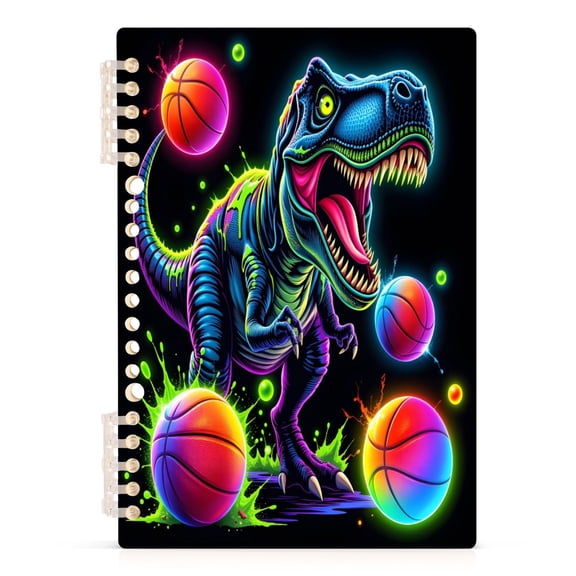 joogoo A5 Spiral Journal Notebook Dinosaur Basketballs College Ruled Notebooks 8.3" x 5.7" 1 PC