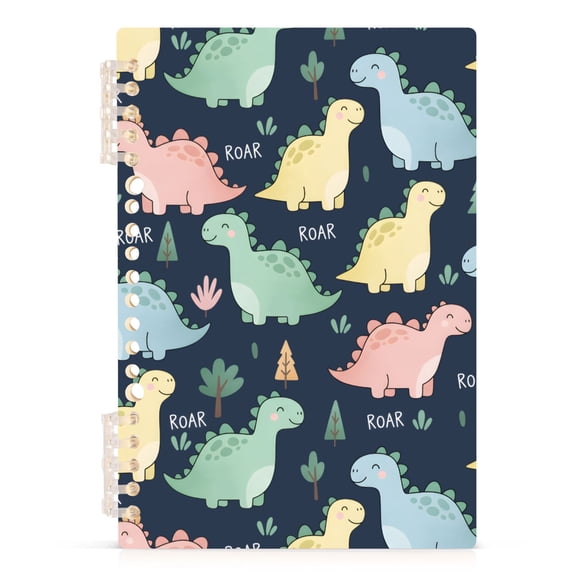 joogoo A5 Spiral Journal Notebook Dinosaur Tree Pattern College Ruled Notebooks 8.3" x 5.7" 1 PC