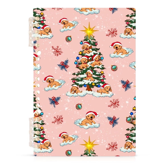 joogoo A5 Spiral Journal Notebook Dog Christmas Tree College Ruled Notebooks 8.3" x 5.7" 1 PC