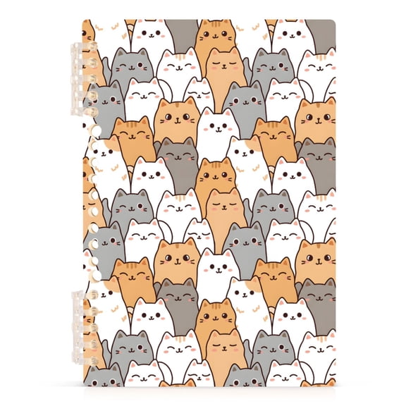 joogoo A5 Spiral Journal Notebook Doodle Cute Cats College Ruled Notebooks 8.3" x 5.7" 1 PC