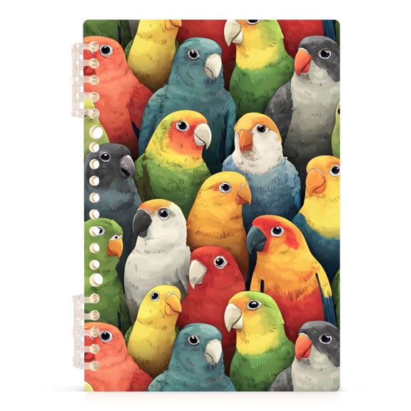 joogoo A5 Spiral Journal Notebook Doodle Parrot-1 College Ruled Notebooks 8.3" x 5.7" 1 PC