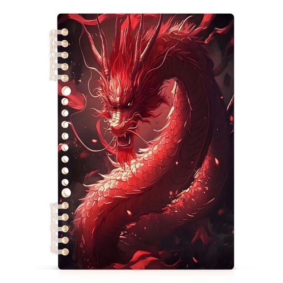 joogoo A5 Spiral Journal Notebook Dragon Cool Red College Ruled Notebooks 8.3" x 5.7" 1 PC